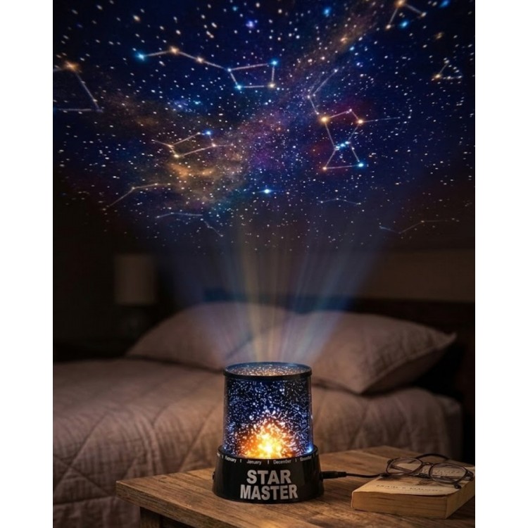 Star Projektör Gece Lambası Tavana Yıldız Yansıtan LED Işık
