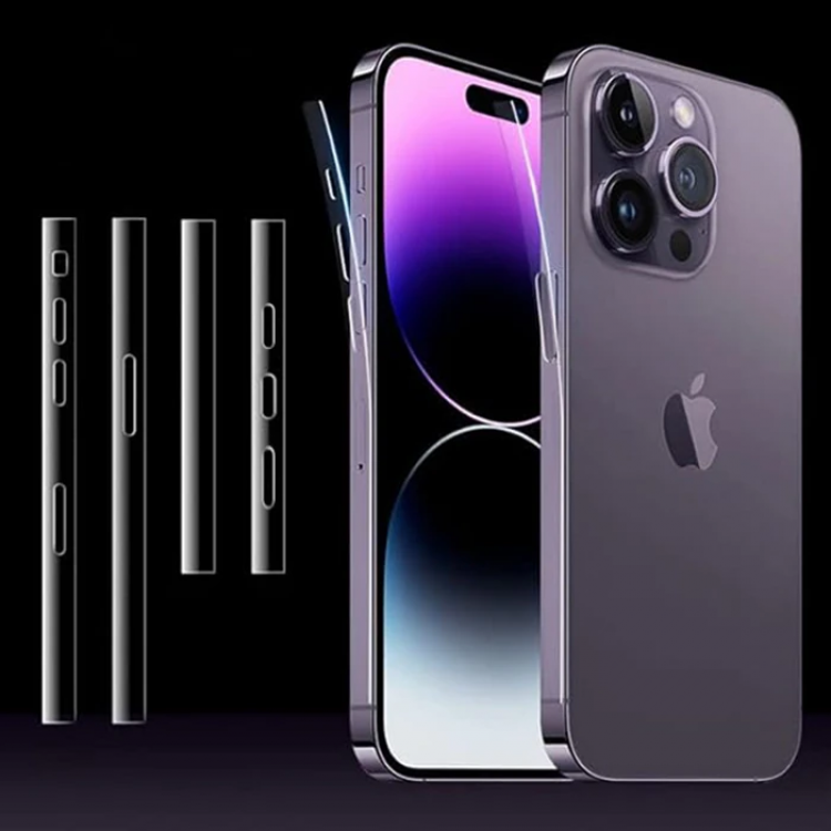 ALLY iPhone 15 Pro Max Hydrogel Ghost SideBottom Top Coating Protective Film-(5775)