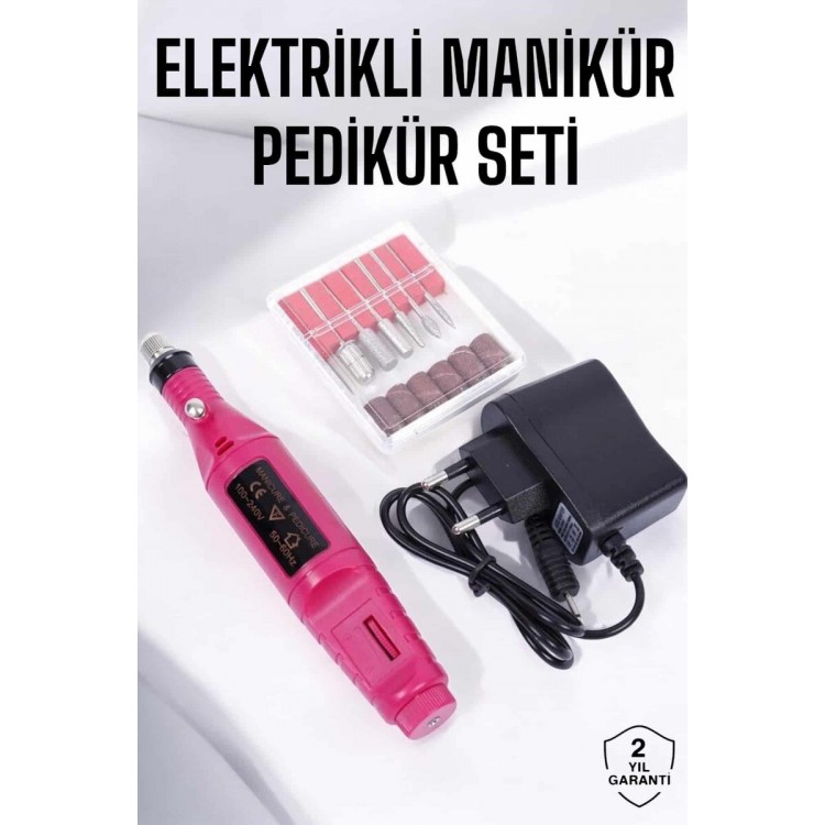 Electric Manicure Pedicure Rasp Set Prosthetic Nail CallusTemizleyici