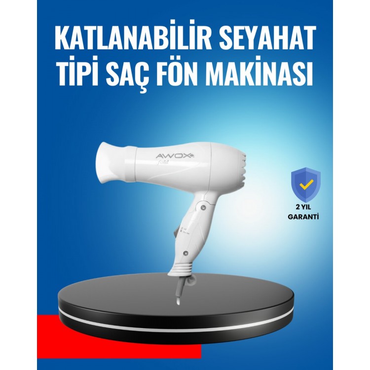 Çift Isı ve Hız Ayarlı Katlanabilir Saç Kurutma Makinesi