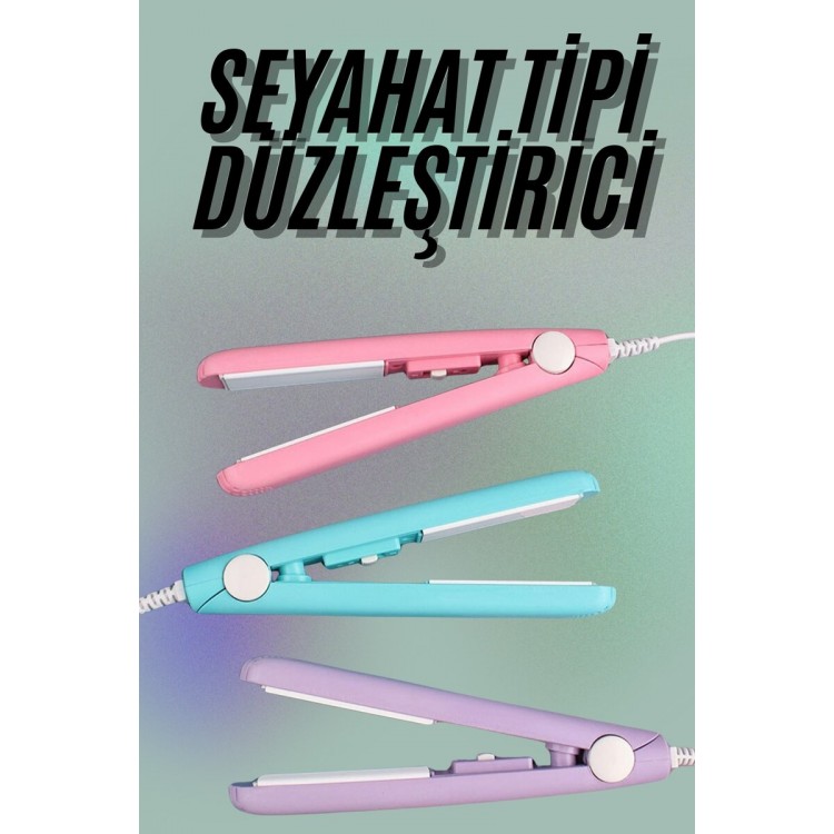 Mini Straightener Ceramic Coating Travel Type Anti-Frizz