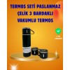 500 ml Heat Protected Steel Thermos and CupSet | Stylish and Practical with Silicone Base