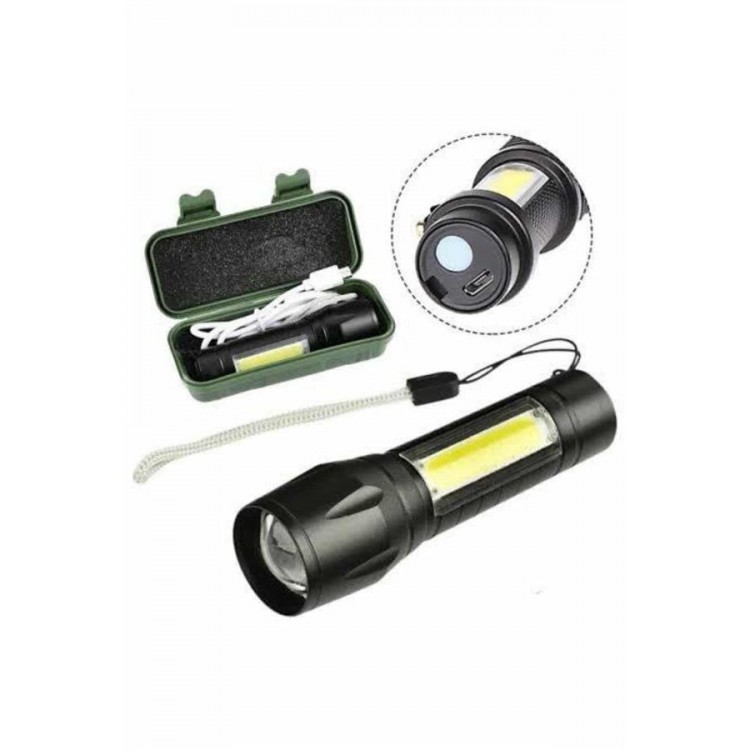 Led Lamba El Feneri Küçük Taşınabilir USB Şarjlı Acil Durum Lambası