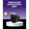 Çok Amaçlı Kilitsiz Masa Ayağı Tekerleği 6 cm