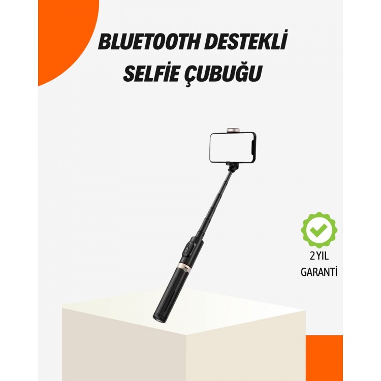 Illuminated Selfie Stick with Bluetooth – Foldable 130 cm