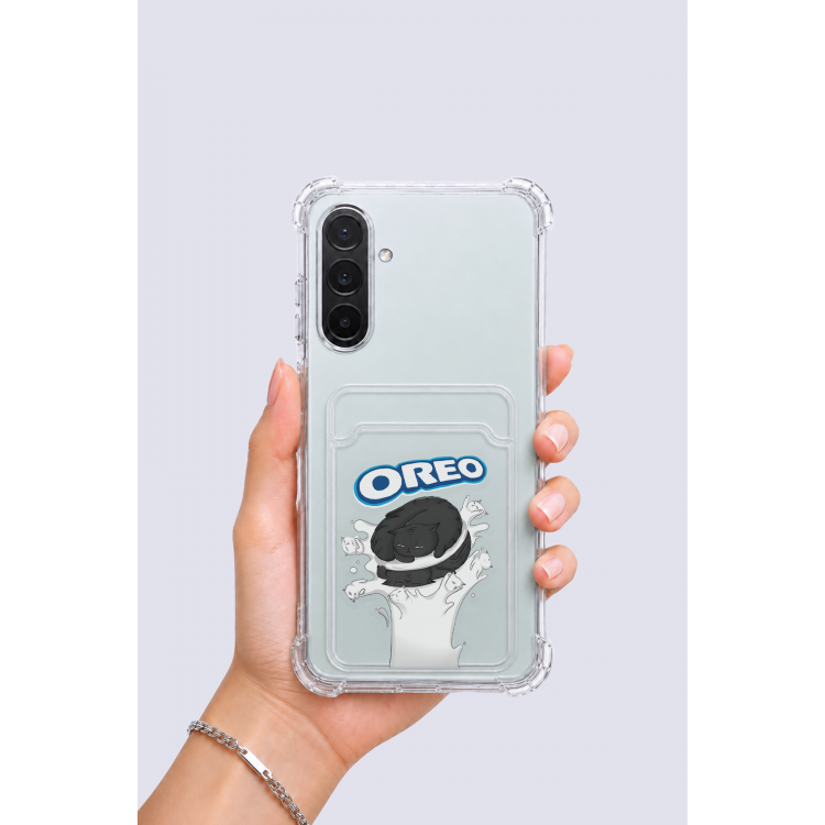 Samsung Galaxy A36 Kartlıklı OREO Desenli Kılıf
