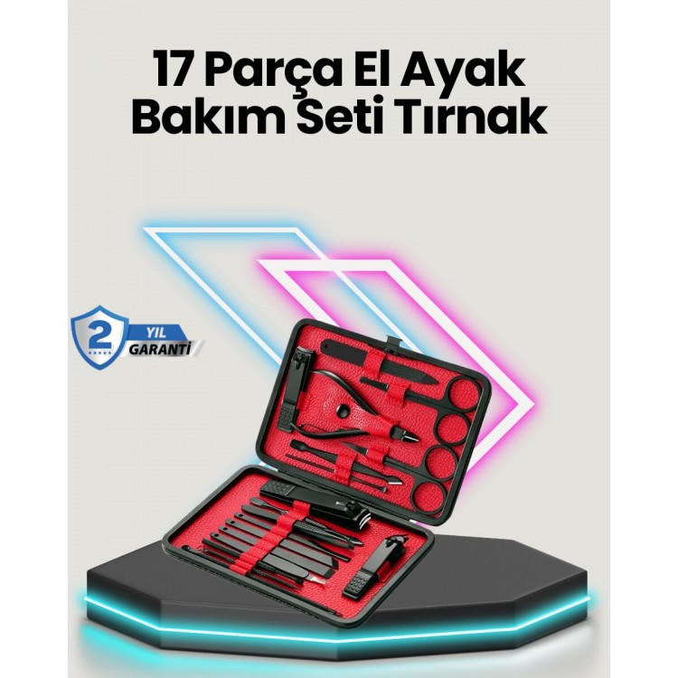 Profesyonel Paslanmaz Çelik Manikür & Pedikür Seti