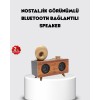 Retro Gramofon Tasarımlı Bluetooth Hoparlör – 3D Stereo Ses 1800 mAh Batarya