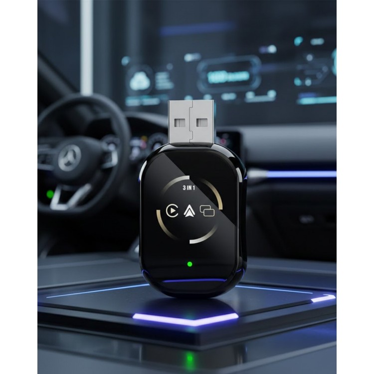 Wireless CarPlay and Android Auto Adapter Plug and PlayUse