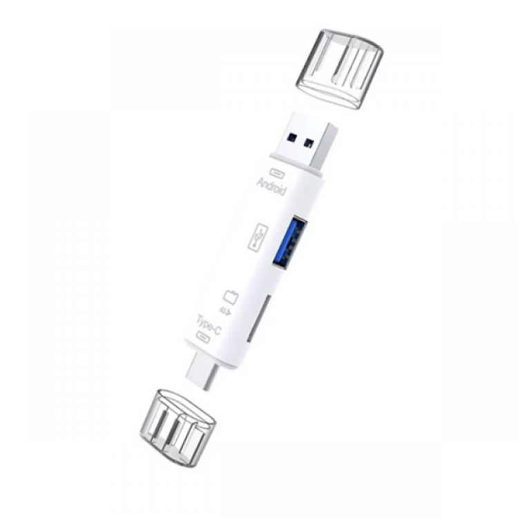 Smart Otg 3in1 Type-C Ve Micro Usb Tf Card Reader Otg-(5775)
