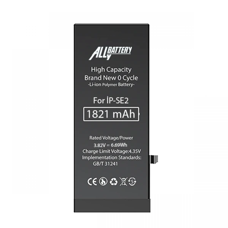 iPhone SE 2020 1821 Mah Yüksek Kapasiteli Pil Batarya-(5775)
