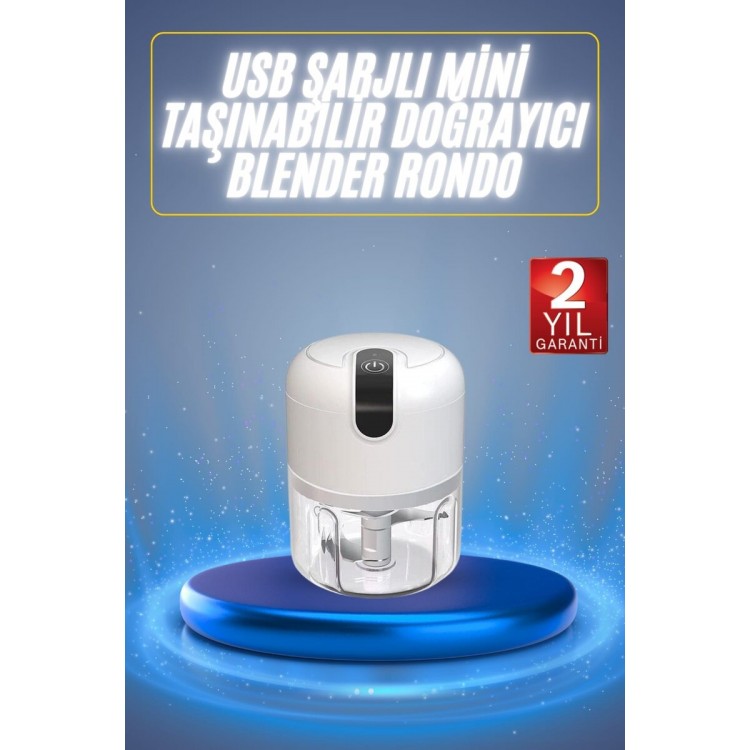 Mini Handheld Rondo Rechargeable Chopper Portable Rondo Blender250ML