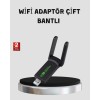 Yİnternette kesintisiz hızın keyfini çıkarın! 1200 Mbps Dual Band WiFi Adaptör, güçlü anten tasarımı ve USB 3.0 teknolojisiyle size yüksek performanslı bir bağlantı deneyimi sunar.2.4 GHz ve 5.8 GHz çift bant desteği sayesinde, ağ trafiğinin yoğun olduğu 