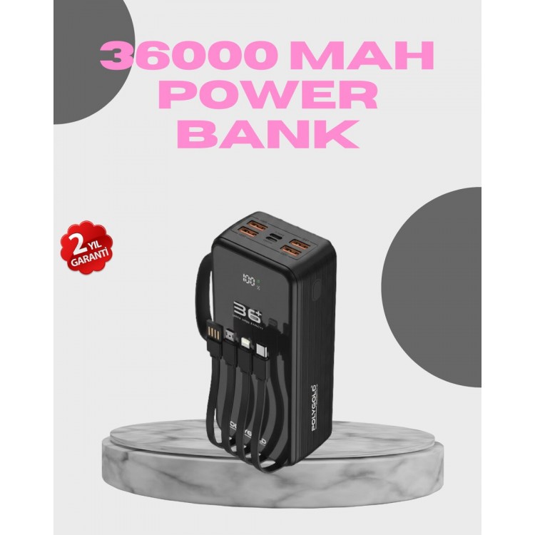 Yüksek Kapasiteli Powerbank Hızlı Şarj ve Kablosuz Destekli