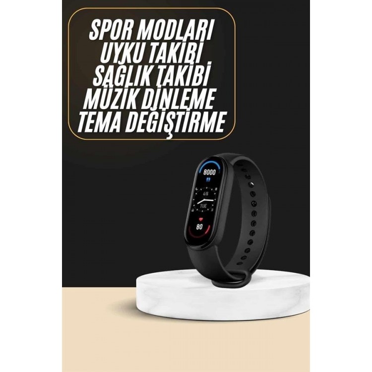 Akıllı Bileklik Android ve İOS Uyumlu Bildirim ve Çağrı Görme Spor Takibi