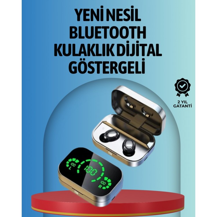 2.4GHz TWS Headphones with Digital Display – Long Battery LifeStable Connection