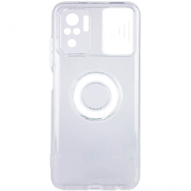 Ally Xiaomi Redmi Note 10 - 10s Sliding CaseCamera Lens Protection Ring Stand Silicone Case-(5775)