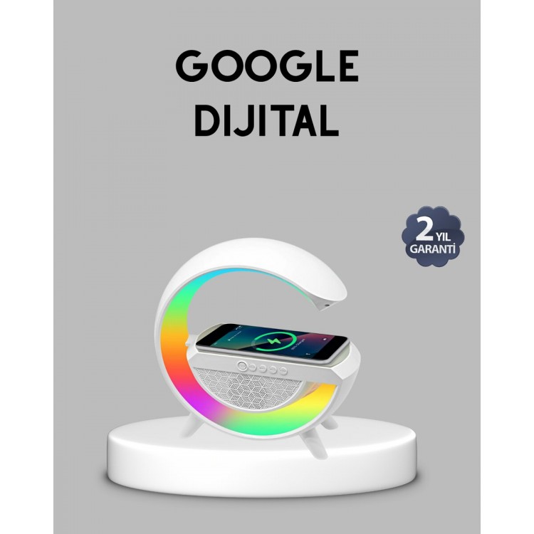 Kablosuz Şarjlı Bluetooth Hoparlör ve Gece Lambası – NFC FM Radyo RGB Işık