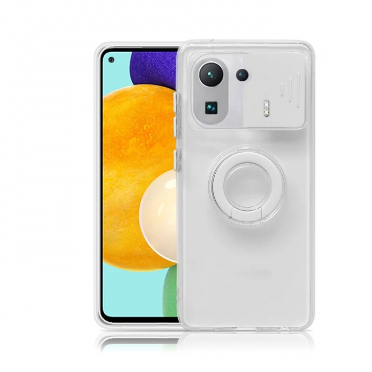 Ally Xiaomi Mi 11 Pro Case Sliding CameraSilicone Case with Lens Protection Ring Stand-(5775)