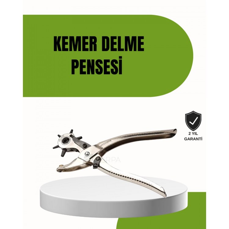 Deride Kemer Çanta Ayakkabı Delme Pensesi 6 Uçlu Döner Başlıklı Tamir Aleti