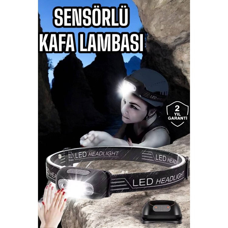 Kamp Lambası Led Işık Kafa Lambası Balıkçı Lambası Ayarlanabilir