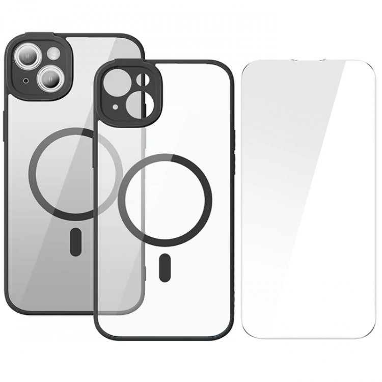 Baseus Frame Series iPhone 14 6.1 CameraProtective Magsafe Case + Tempered Screen Protector Set-(5775)