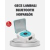 3-in-1 Night Light Bluetooth Speaker DigitalClock with Vintage Record Player Design