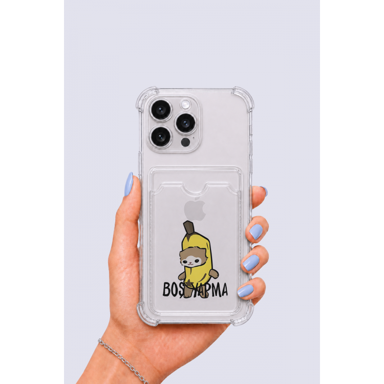 iPhone 15 Pro Max Kartlıklı Boş Yapma Desenli Kılıf