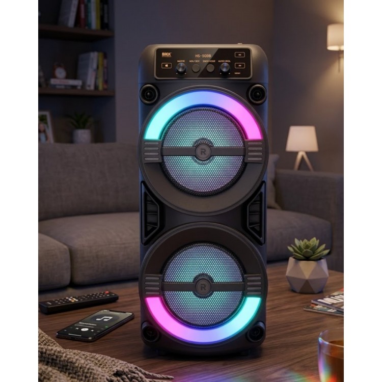 RGB Işıklı Taşınabilir Bluetooth Hoparlör Güçlü Stereo Ses