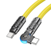 HOCO U118 Rotary Head Type-C to Type-C 60W Fast Charging and Data Cable-(5775)