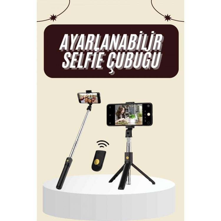 Cell Phone Tripod Stand Magnetic Selfie Stick BluetoothRemote Control
