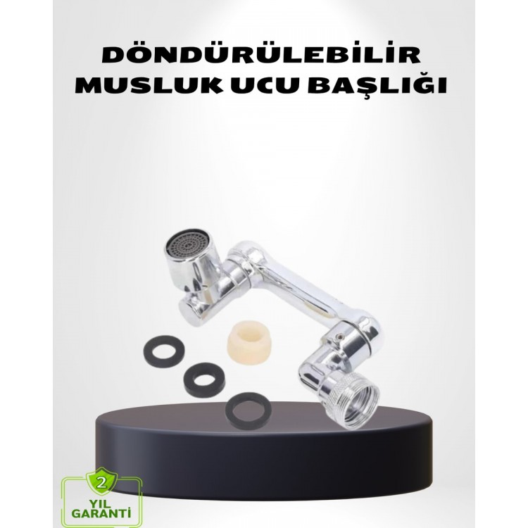1080° Dönebilen Musluk Ucu – Su Tasarruflu Esnek ve 360° Çift Eksenli Başlık (Kopya)