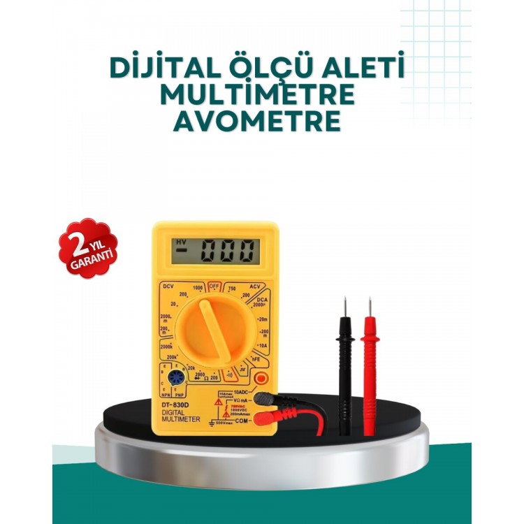 Elektrik Ölçüm Cihazı Dijital Multimetre 10 Amper Destekli