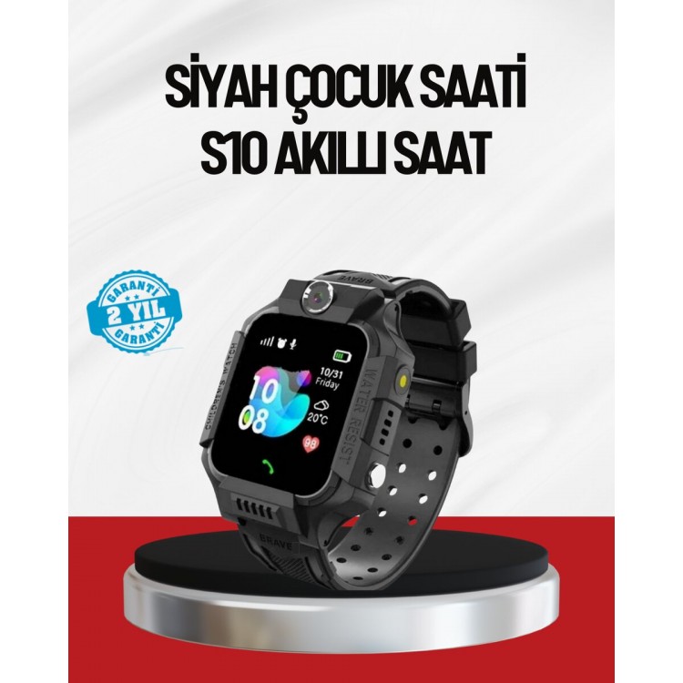S10 Smart Children's Watch Black Model Two-WaySpeech and SOS