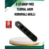 Triple Socket with USB Input and Switch with Surge Protection