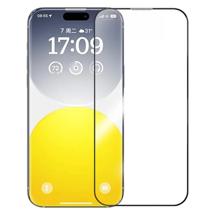 Baseus Corning iPhone 15 Pro Max HD TemperedFull Protection Glass Screen Protector-(5775)