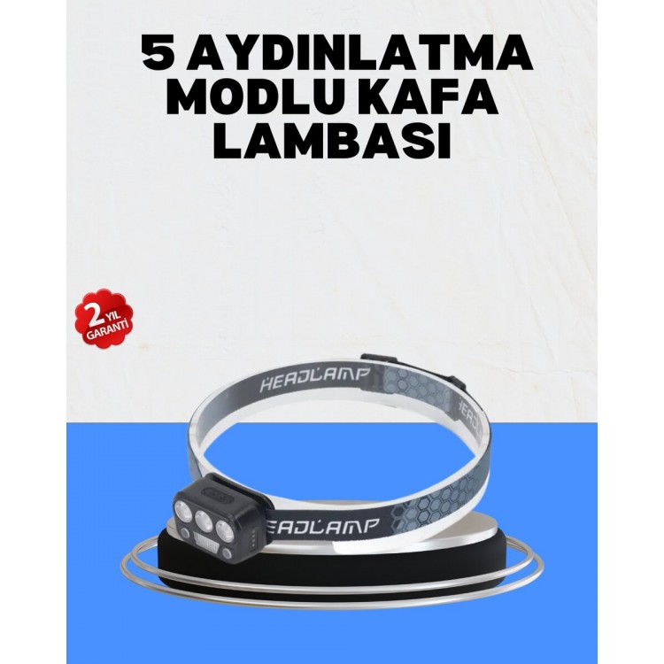 Gece Koşusu İçin LED Kafa Lambası El Sensörlü