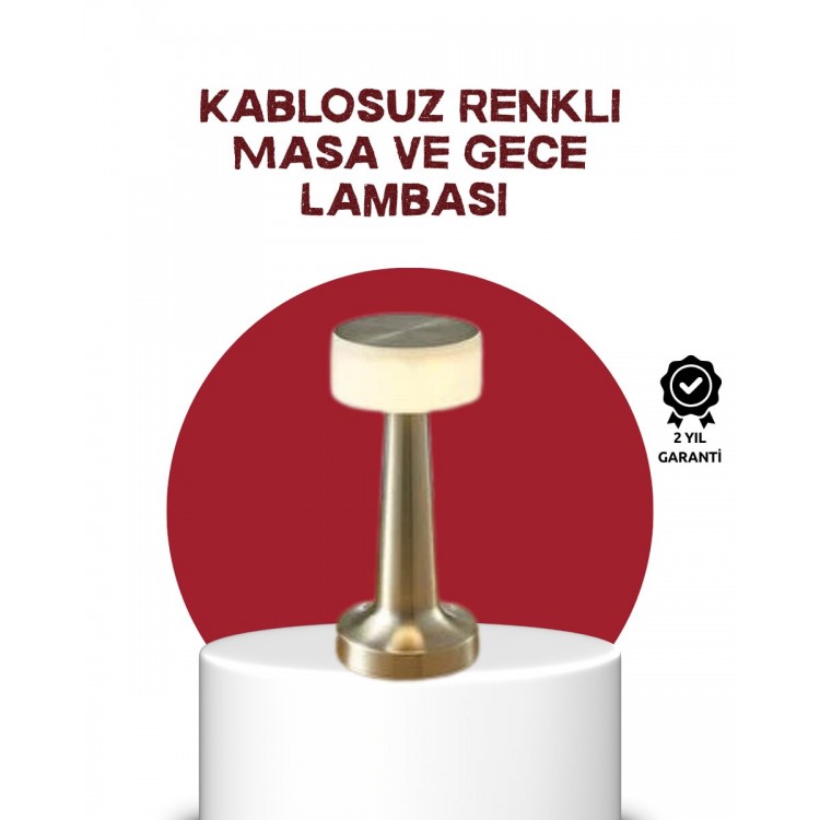 Şarj Edilebilir LED Masa Lambası – USB Girişli Metal Yapı