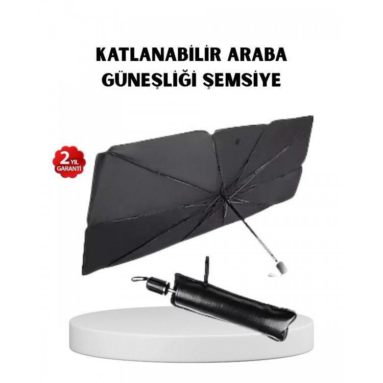 Katlanabilir Ön Cam Güneşliği Şemsiye – Her Araca Uygun Isı ve Işık Koruması