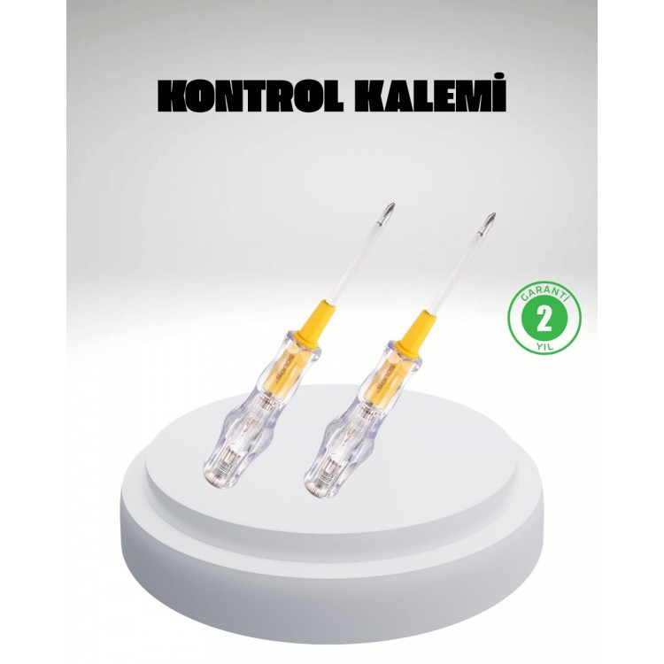 Elektrik Test Kalemi Neon Işıklı Nikel Kaplama 110-220V Dirençli