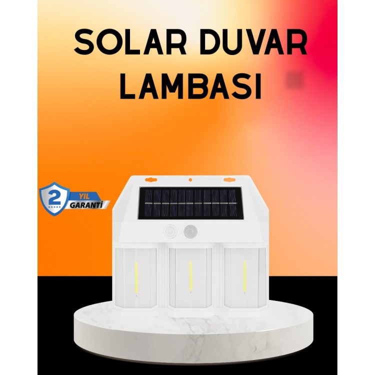 Güneş Enerjili 3 Modlu Duvar Apliği – Bahçe ve Garaj Aydınlatması