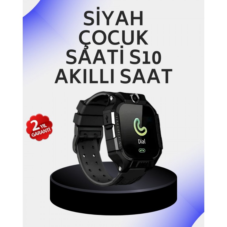 S10 Smart Children's Watch Black Design Pedometer andAlarm Function