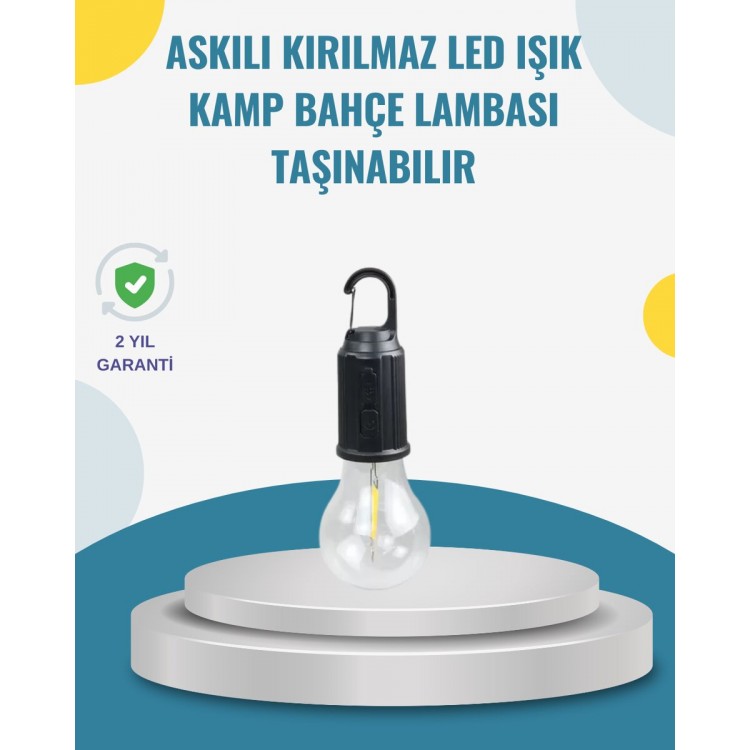 Taşınabilir Sıcak Işık Yayan Kamp Lambası