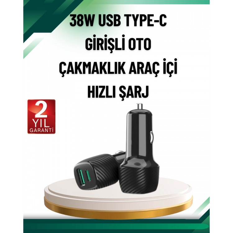 USB & Type-C Cigarette Lighter Holder with 3A Power CapacityCharge 3*AA