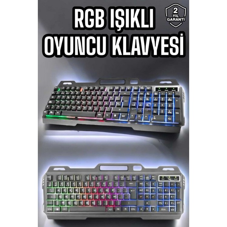 LED Illuminated Gaming Keyboard with USB Port and RGB IlluminationQ Keyboard and Mouse Gift