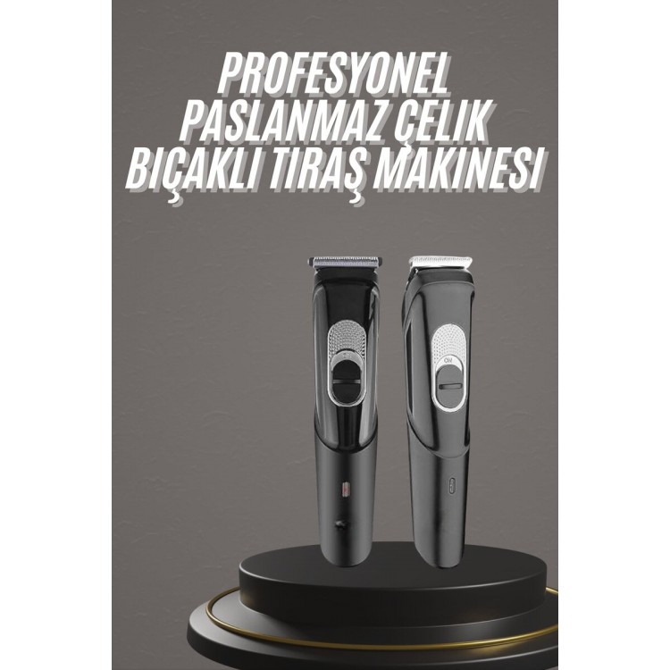 Pro Şarjlı Saç Sakal Tıraş Makinesi Ense Kesme Makinesi Lazer Öncesi Kısaltma