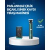 Seyahatlerinizde veya günlük kullanımda yanınızdan ayırmak istemeyeceğiniz bu kablosuz tıraş makinesi, hafif ve ergonomik tasarımıyla kolay taşınabilir. Paslanmaz çelik T-bıçak yapısı sayesinde en sert sakallarda bile üstün kesim performansı sunar. 180 da