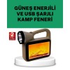 Güneş Enerjili Alev Efektli Lamba – COB Teknolojili Dış Mekan Aydınlatma