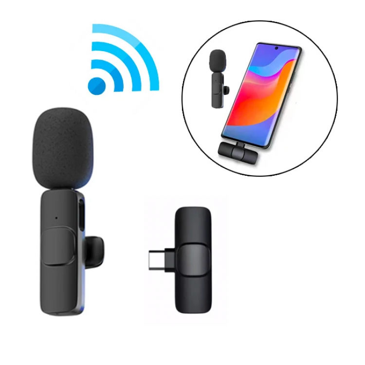 Ally K8 Lightning iPhone Plug and Talk WirelessMini Lavalier Microphone Live Broadcast Microphone-(5775)
