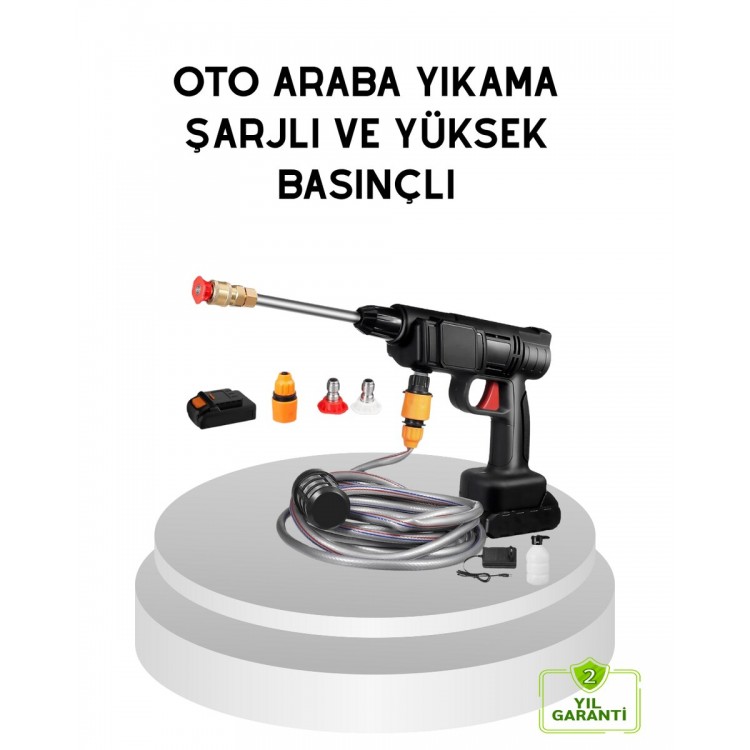Taşınabilir Akülü Araba Yıkama Makinesi 1.7 MPa Basınçlı ve Ergonomik Tasarımlı
